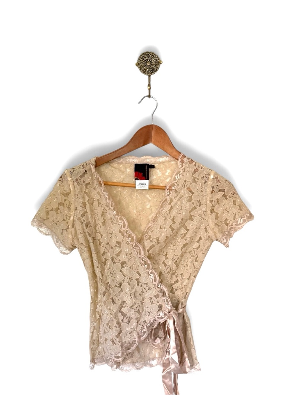 Vintage Debbie Shuchat Lace Wrap Top Size 2 | Y2K Romantic